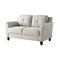 Microfiber Upholstered Loveseat Sofa with Flared Arms and Black Legs